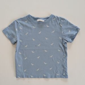 Mango Blue Dinosaur Print Kids Tee